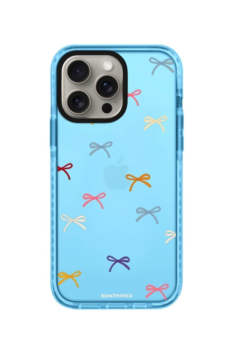 iPhone 14 Plus Little Bows Procase Şeffaf Telefon Kılıfı Mavi - SUMTHINCS