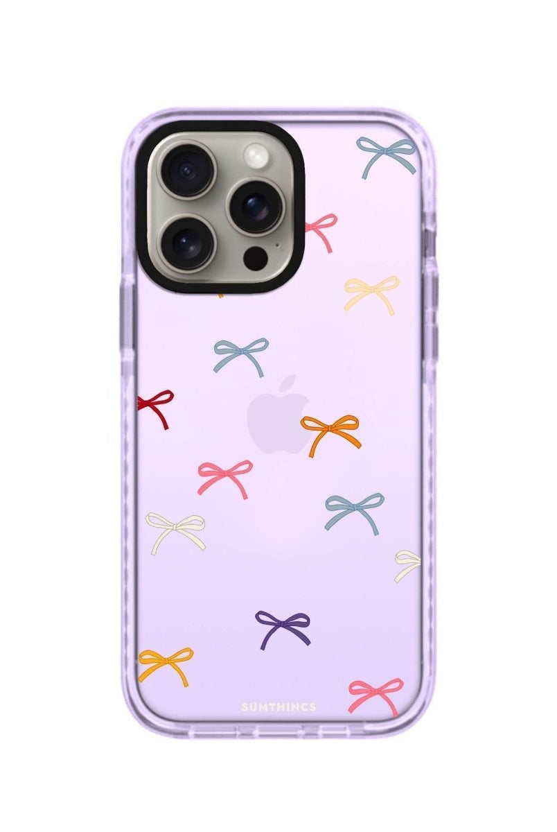 iPhone 14 Plus Little Bows Procase Şeffaf Telefon Kılıfı Lila - SUMTHINCS