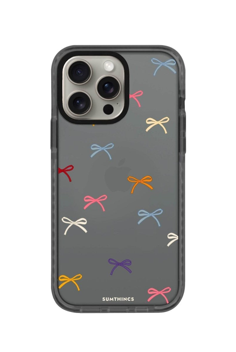 iPhone 14 Plus Little Bows Procase Şeffaf Telefon Kılıfı Antrasit - SUMTHINCS