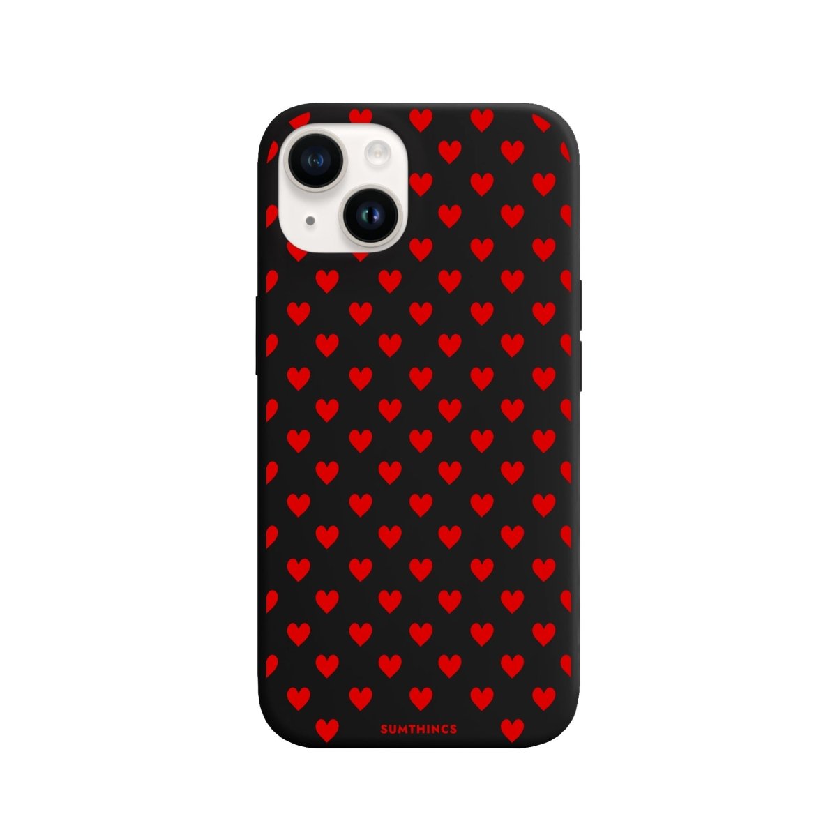 iPhone 14 Plus Little Hearts Premium Telefon Kılıfı Siyah - SUMTHINCS