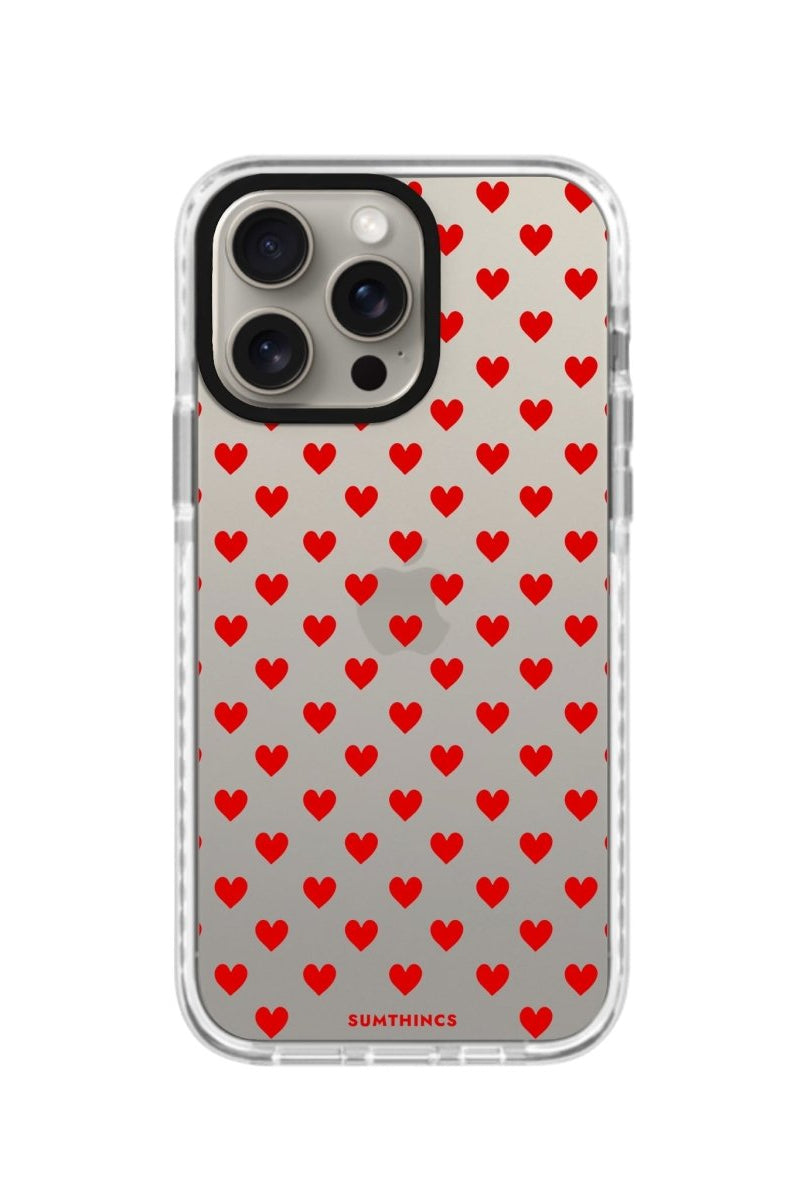 iPhone 14 Plus Little Hearts Procase Şeffaf Telefon Kılıfı Beyaz Şeffaf - SUMTHINCS