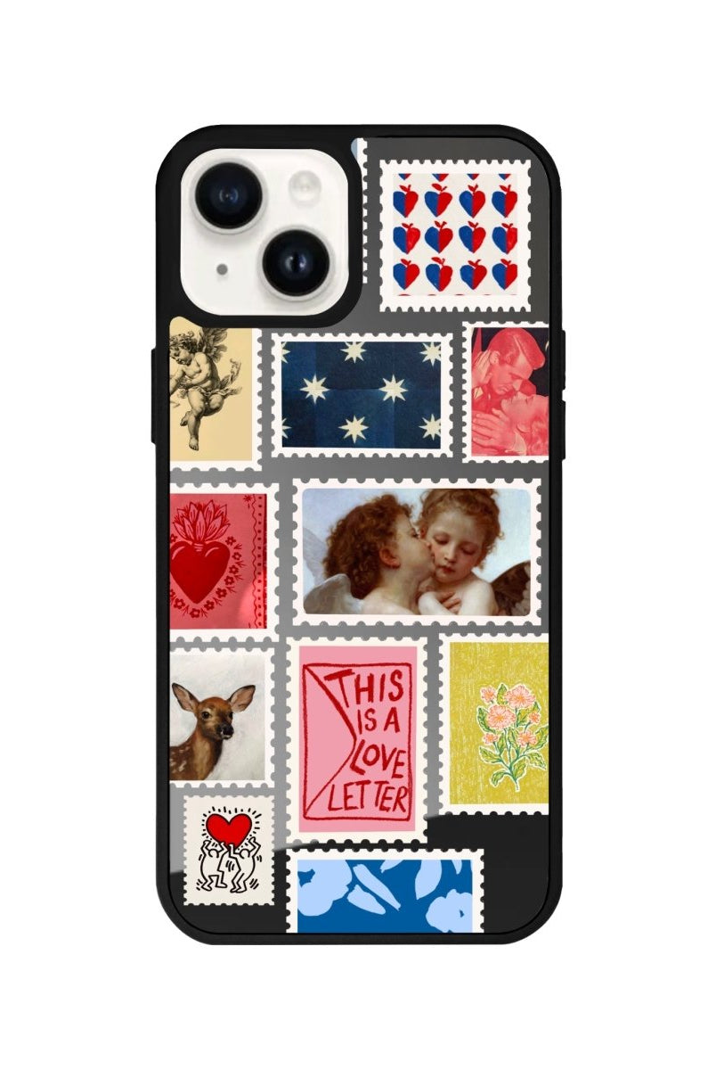 iPhone 14 Plus Love Letter Mirror Aynalı Telefon Kılıfı Antrasit - SUMTHINCS