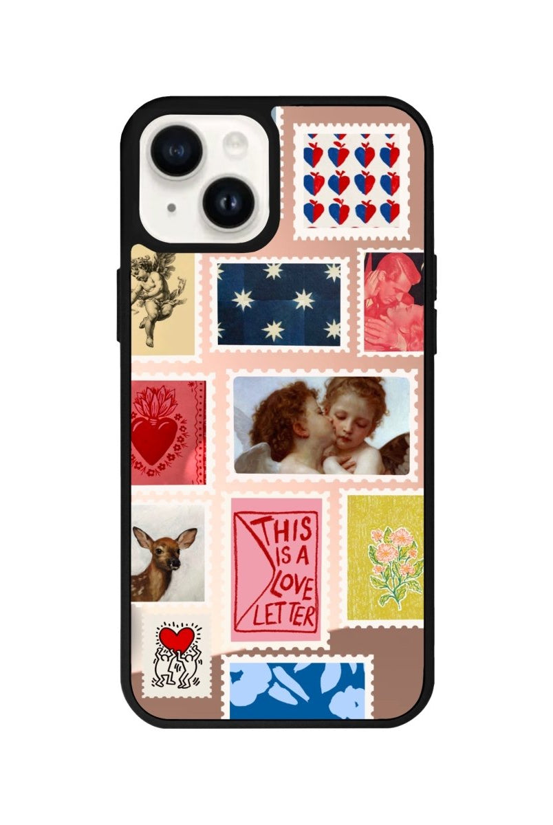 iPhone 14 Plus Love Letter Mirror Aynalı Telefon Kılıfı Metalik Pembe - SUMTHINCS