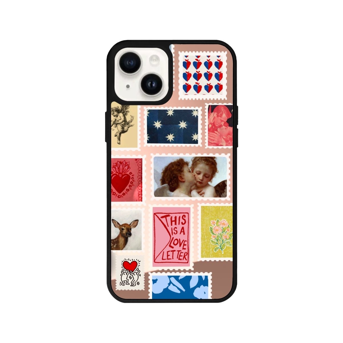 iPhone 14 Plus Love Letter Mirror Aynalı Telefon Kılıfı Metalik Pembe - SUMTHINCS