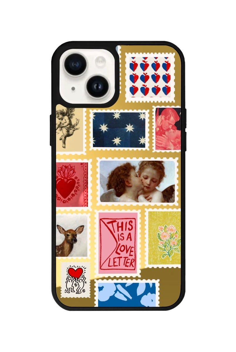 iPhone 14 Plus Love Letter Mirror Aynalı Telefon Kılıfı Altın - SUMTHINCS