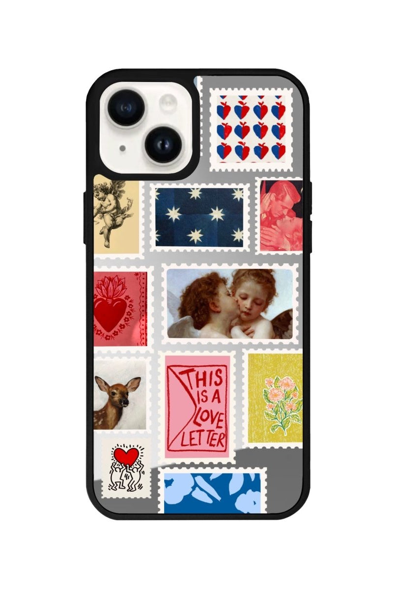 iPhone 14 Plus Love Letter Mirror Aynalı Telefon Kılıfı Gümüş - SUMTHINCS