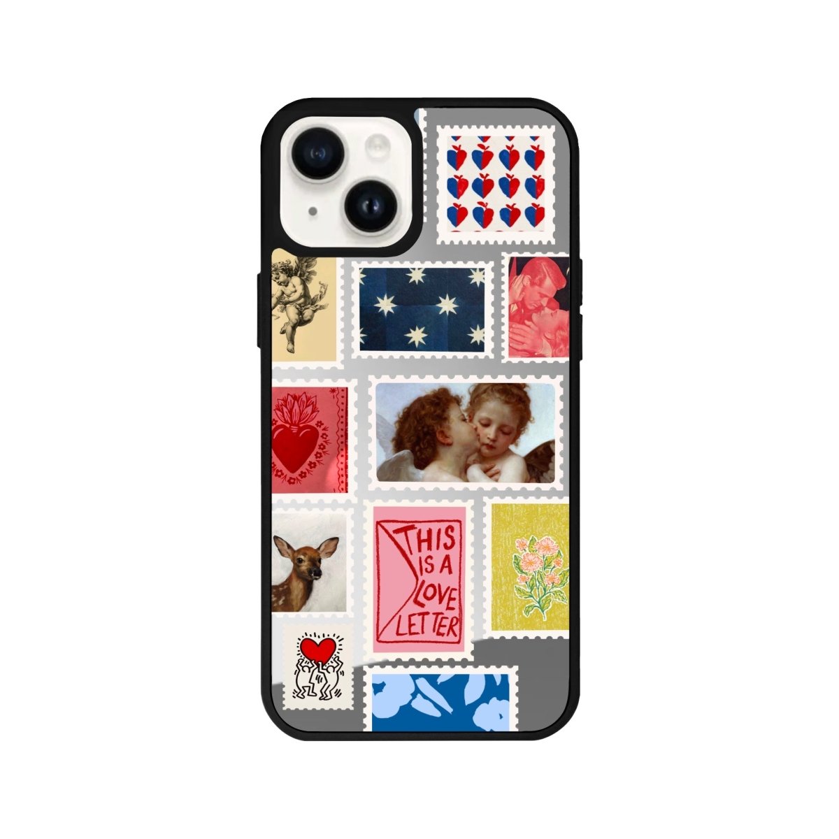 iPhone 14 Plus Love Letter Mirror Aynalı Telefon Kılıfı Gümüş - SUMTHINCS