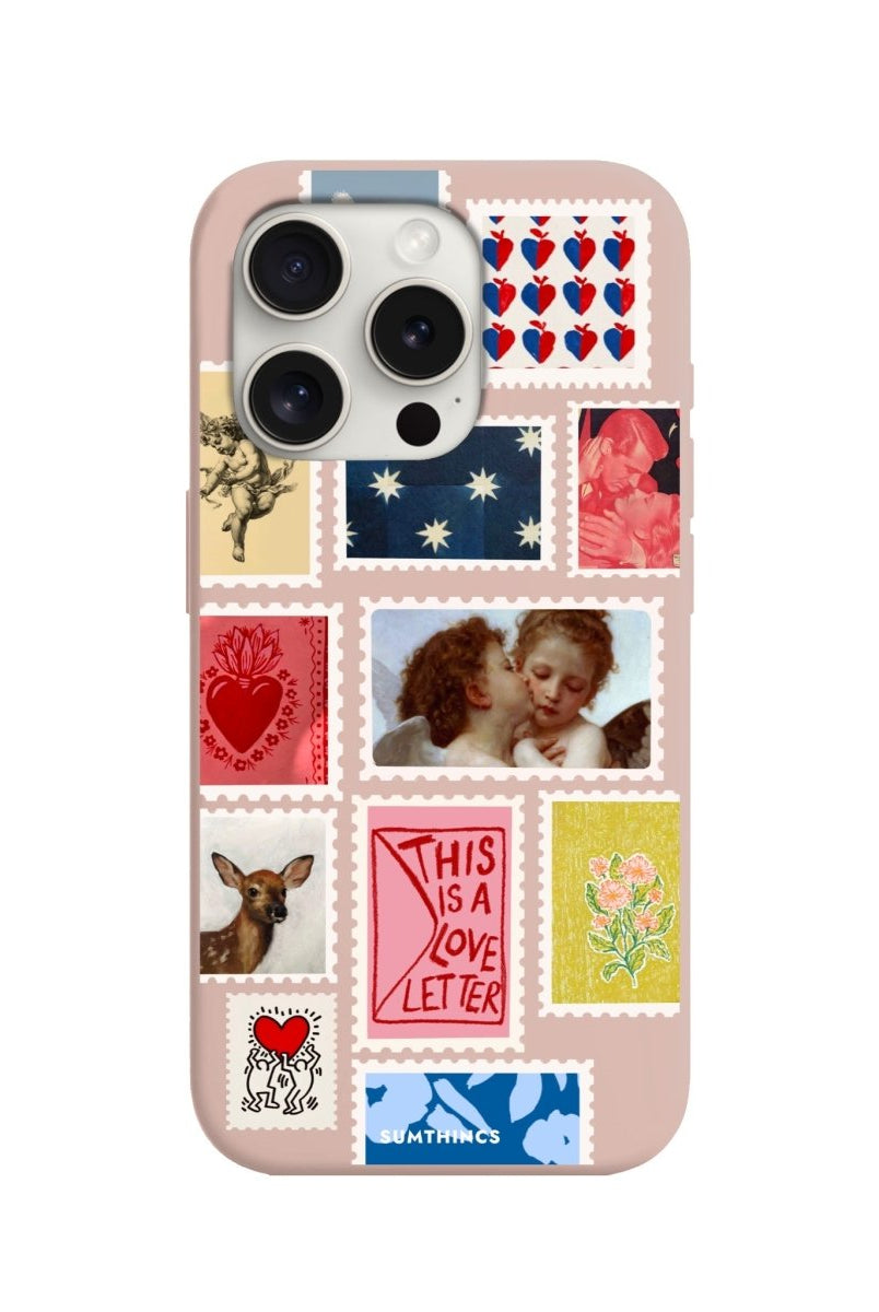 iPhone 14 Plus Love Letter Premium Telefon Kılıfı Bej - SUMTHINCS