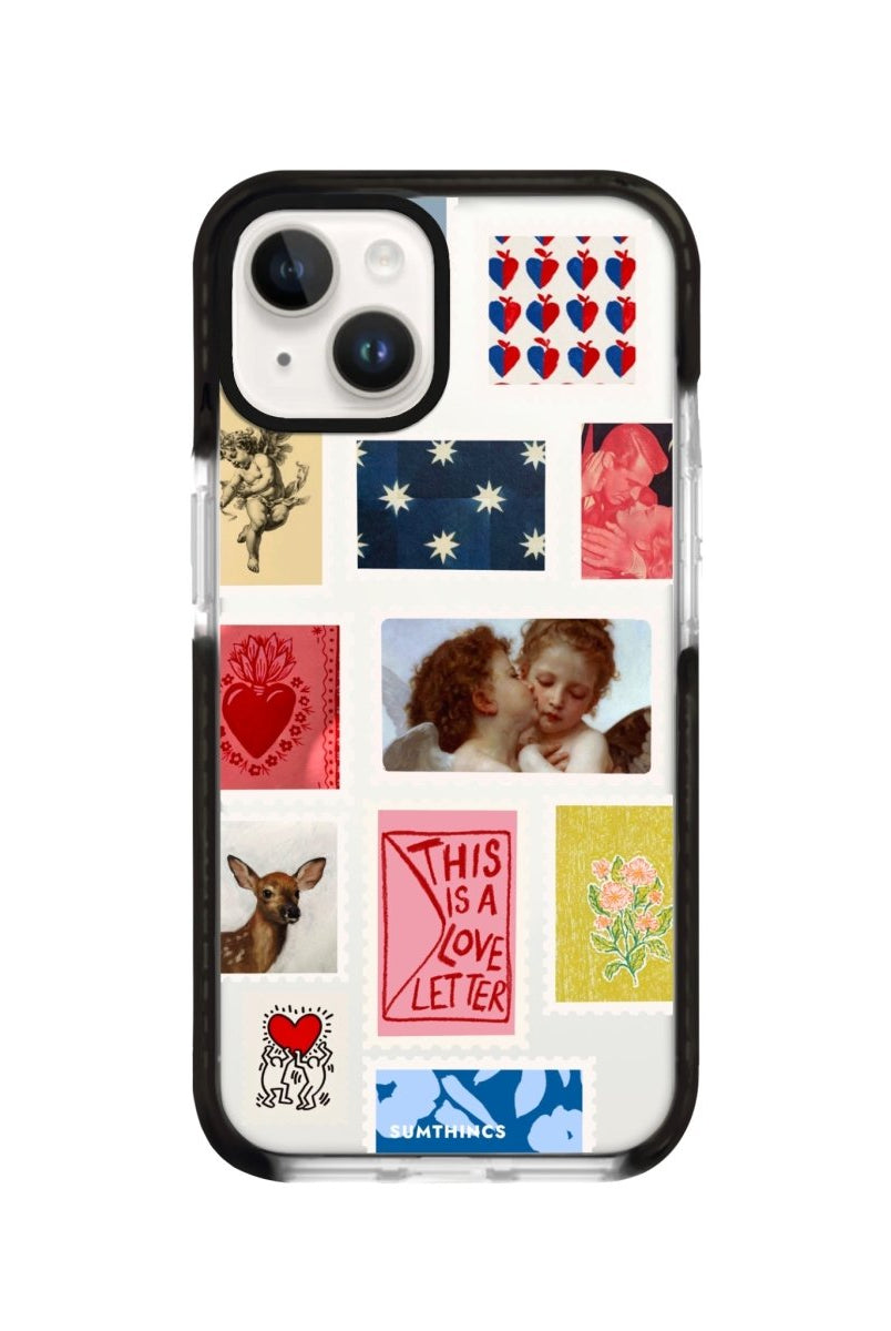 iPhone 14 Plus Love Letter Procase Şeffaf Telefon Kılıfı Siyah Şeffaf - SUMTHINCS