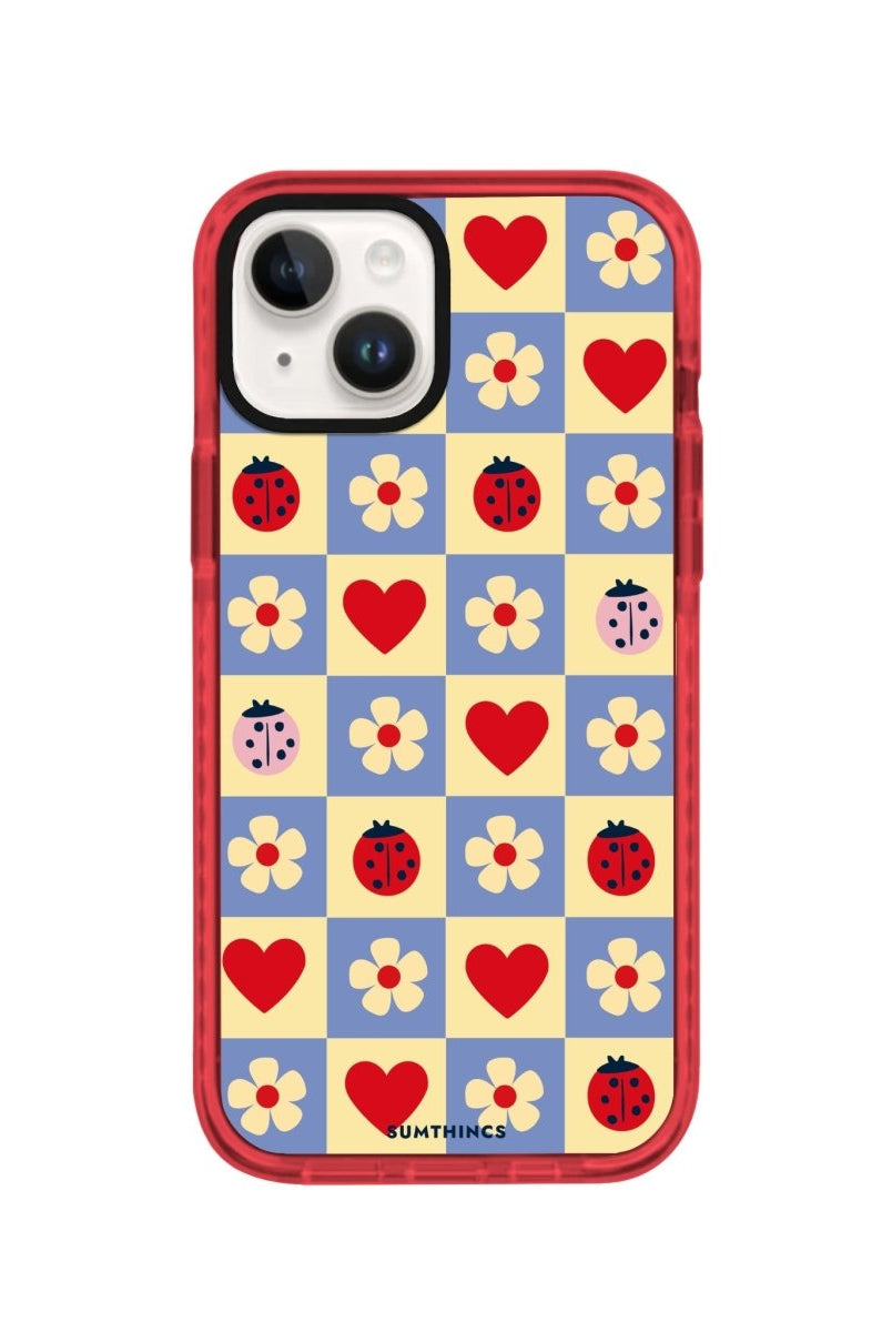 iPhone 14 Plus LuckyPatch Procase Şeffaf Telefon Kılıfı Kırmızı - SUMTHINCS