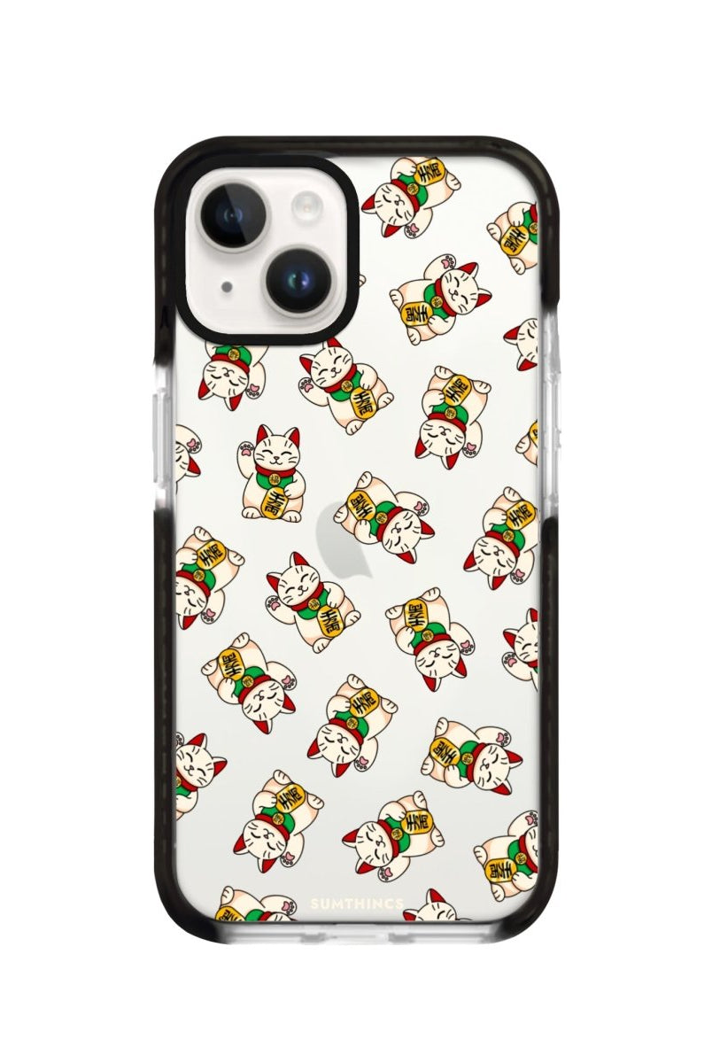 iPhone 14 Plus Maneki Neko Procase Şeffaf Telefon Kılıfı Siyah Şeffaf - SUMTHINCS