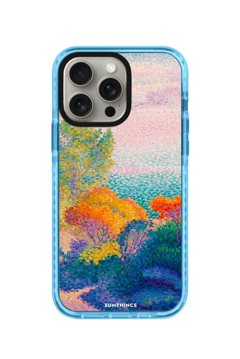 iPhone 14 Plus Mediterranean Procase Şeffaf Telefon Kılıfı Mavi - SUMTHINCS