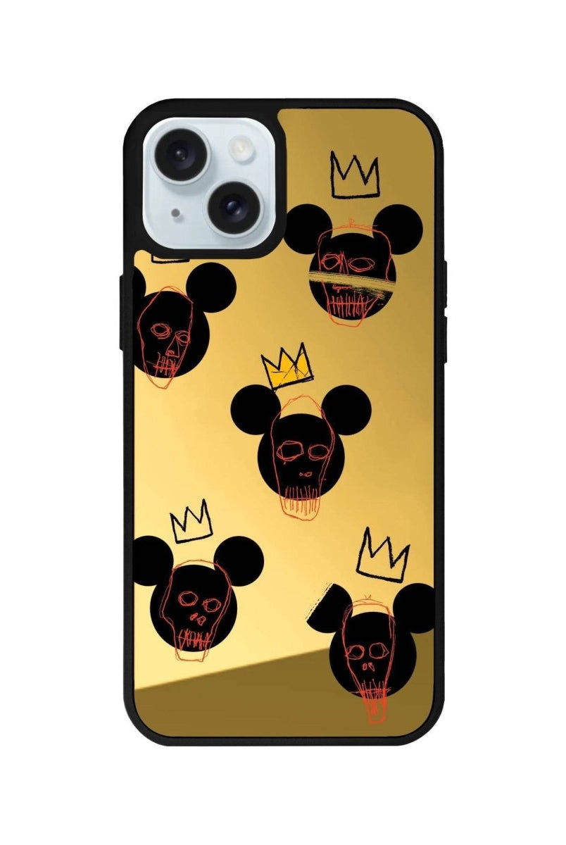 iPhone 14 Plus Mickeys Midnight Mirror Aynalı Telefon Kılıfı Altın - SUMTHINCS