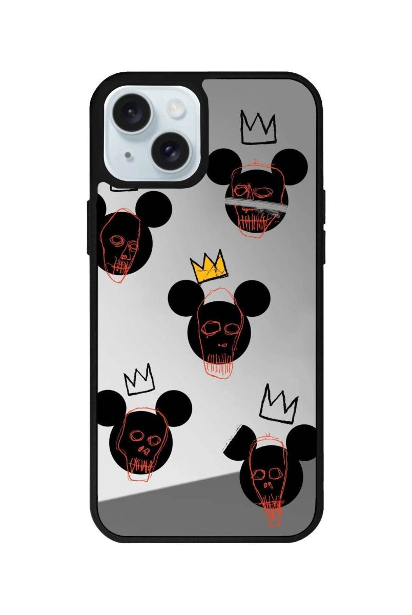 iPhone 14 Plus Mickeys Midnight Mirror Aynalı Telefon Kılıfı Gümüş - SUMTHINCS