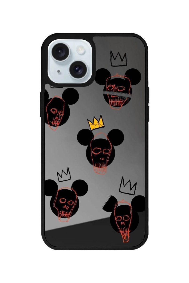 iPhone 14 Plus Mickeys Midnight Mirror Aynalı Telefon Kılıfı Antrasit - SUMTHINCS