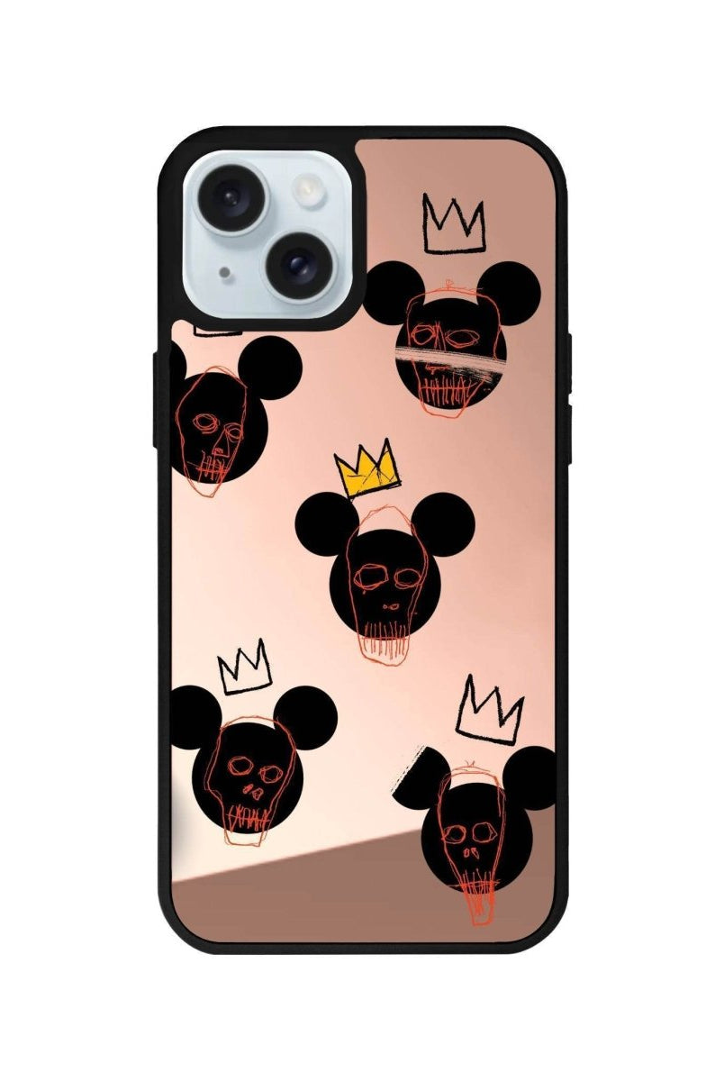 iPhone 14 Plus Mickeys Midnight Mirror Aynalı Telefon Kılıfı Metalik Pembe - SUMTHINCS