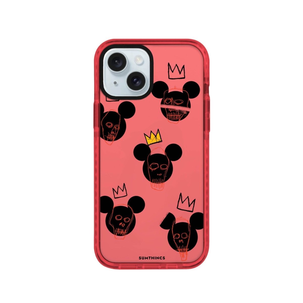 iPhone 14 Plus Mickeys Midnight Procase Şeffaf Telefon Kılıfı Kırmızı - SUMTHINCS