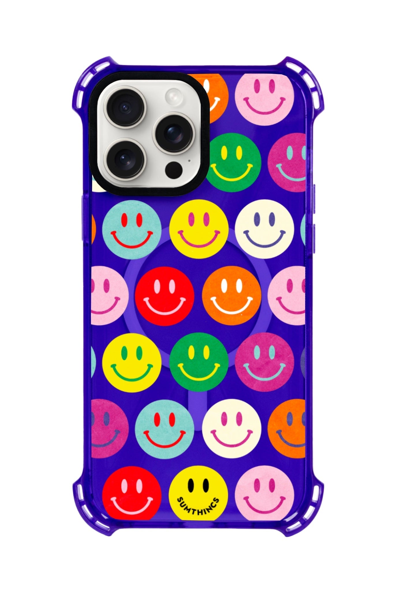 iPhone 14 Plus Miles of Smiles Bumper Magsafe Şeffaf Telefon Kılıfı Mor - SUMTHINCS