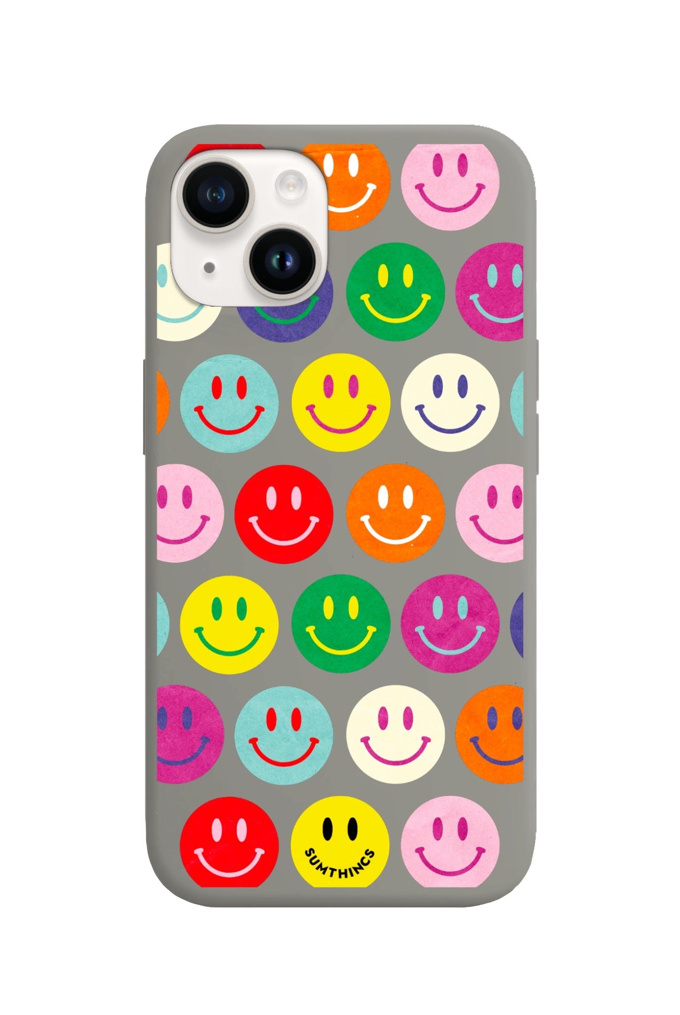 iPhone 14 Plus Miles of Smiles Premium Telefon Kılıfı Gri - SUMTHINCS