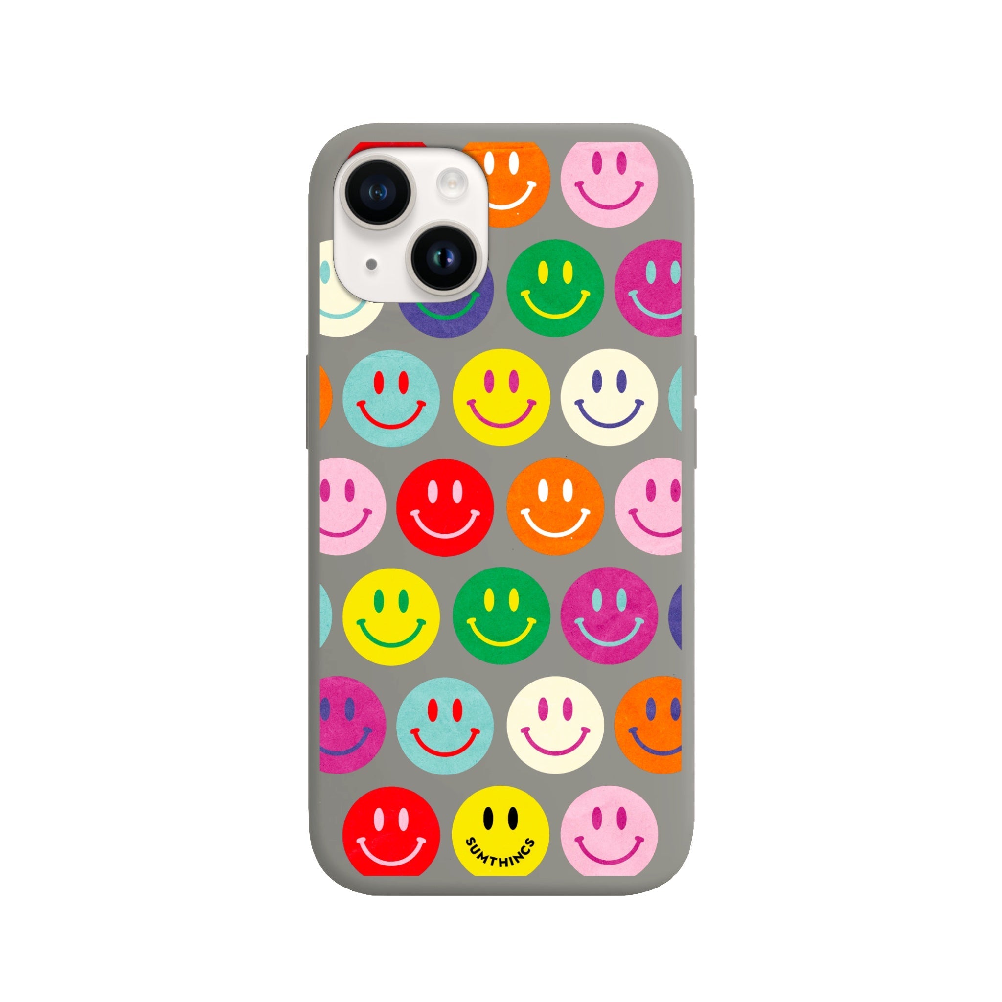 iPhone 14 Plus Miles of Smiles Premium Telefon Kılıfı Gri - SUMTHINCS