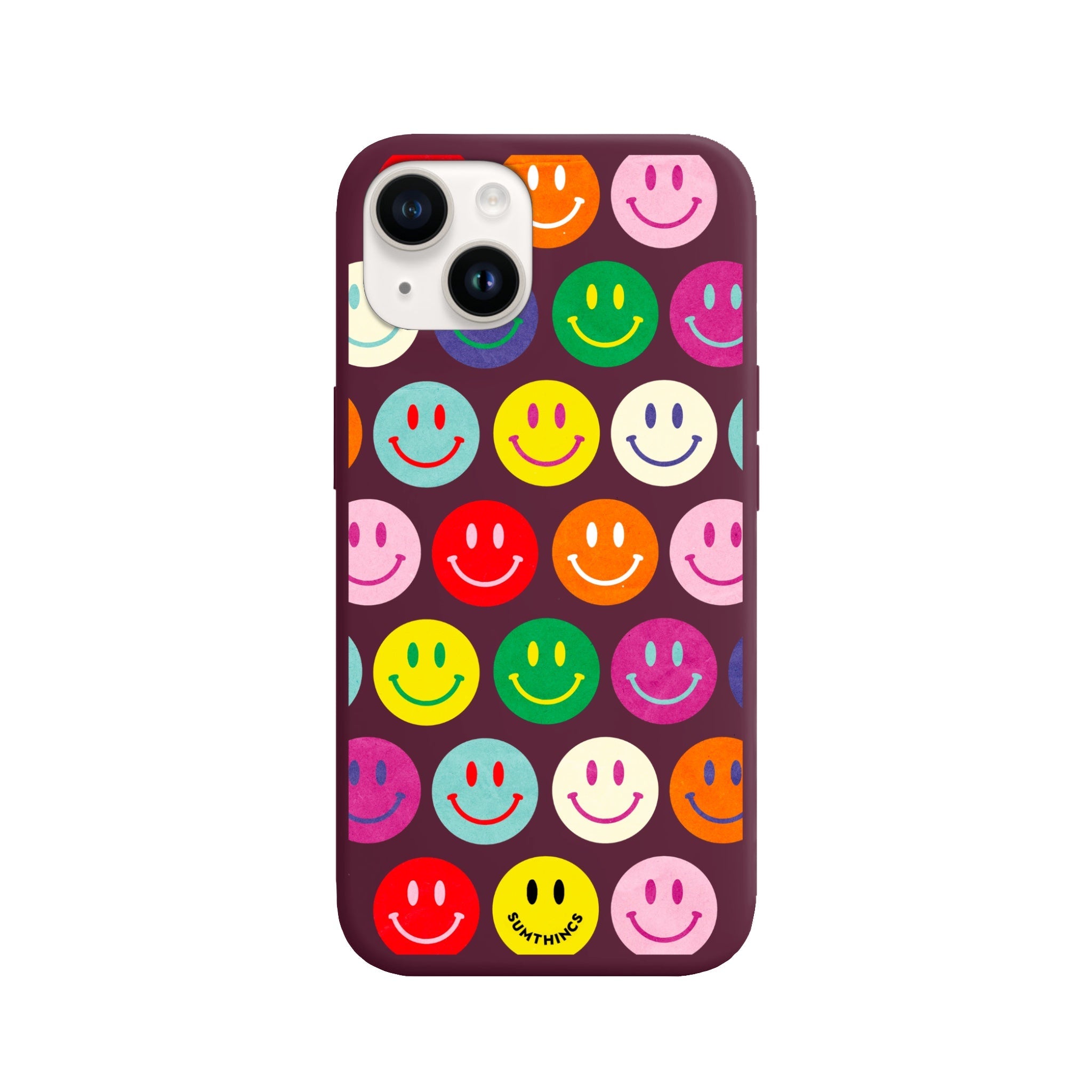 iPhone 14 Plus Miles of Smiles Premium Telefon Kılıfı Bordo - SUMTHINCS