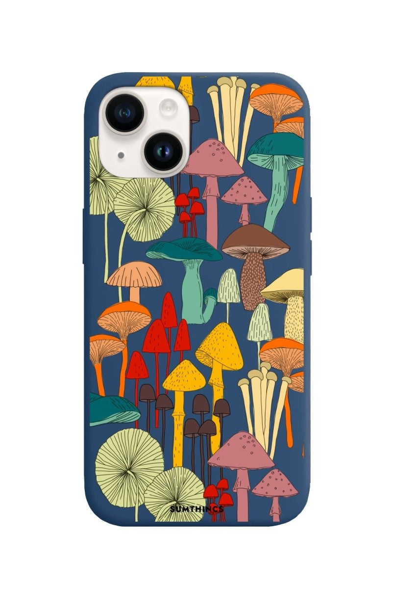iPhone 14 Plus Mushrooms Premium Telefon Kılıfı Pasifik Mavi - SUMTHINCS