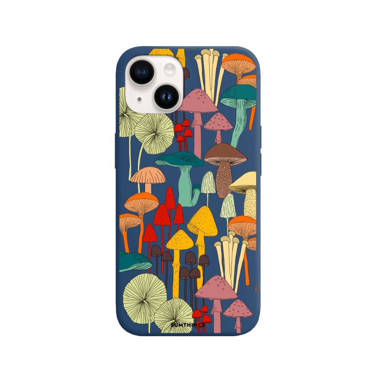 iPhone 14 Plus Mushrooms Premium Telefon Kılıfı Pasifik Mavi - SUMTHINCS