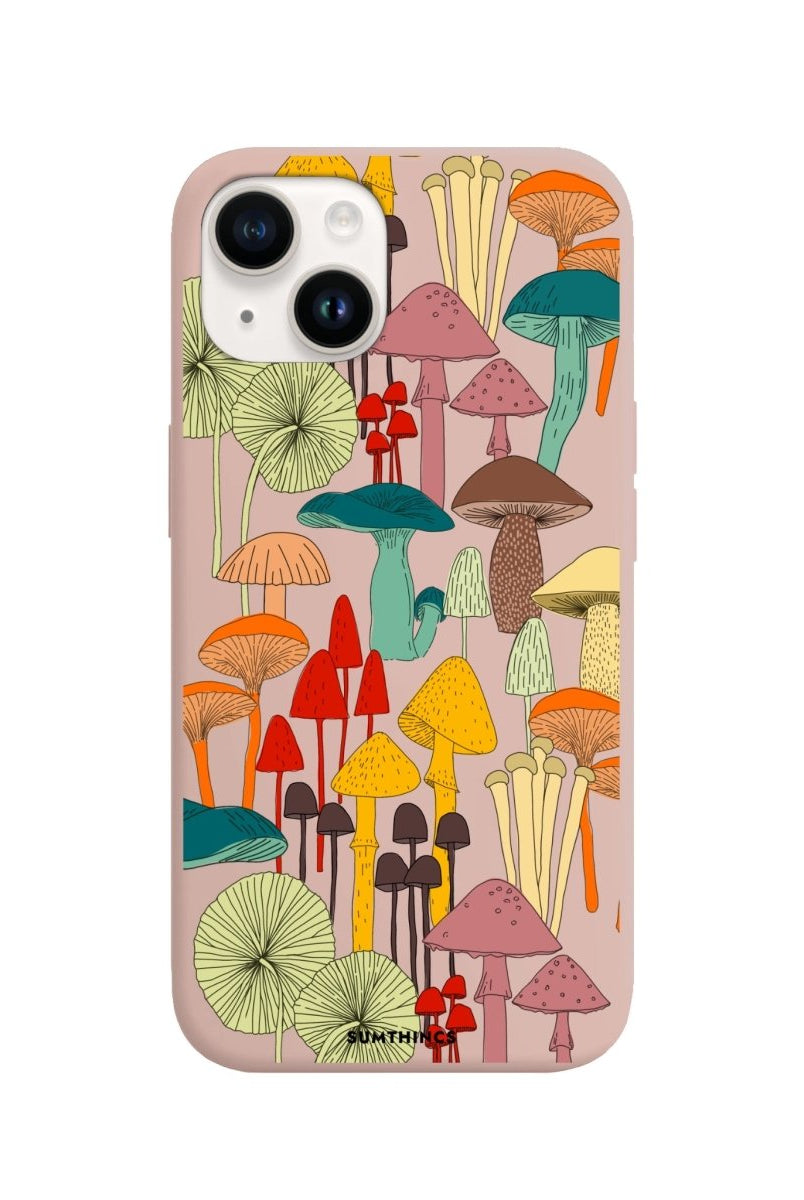iPhone 14 Plus Mushrooms Premium Telefon Kılıfı Bej - SUMTHINCS