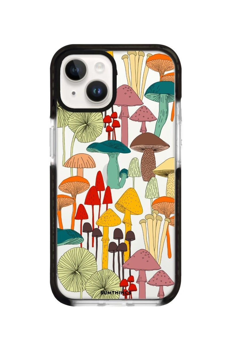iPhone 14 Plus Mushrooms Procase Şeffaf Telefon Kılıfı Siyah Şeffaf - SUMTHINCS