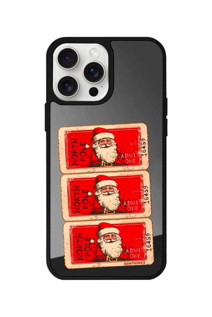iPhone 14 Plus Northpole Ticket Mirror Aynalı Telefon Kılıfı Antrasit - SUMTHINCS