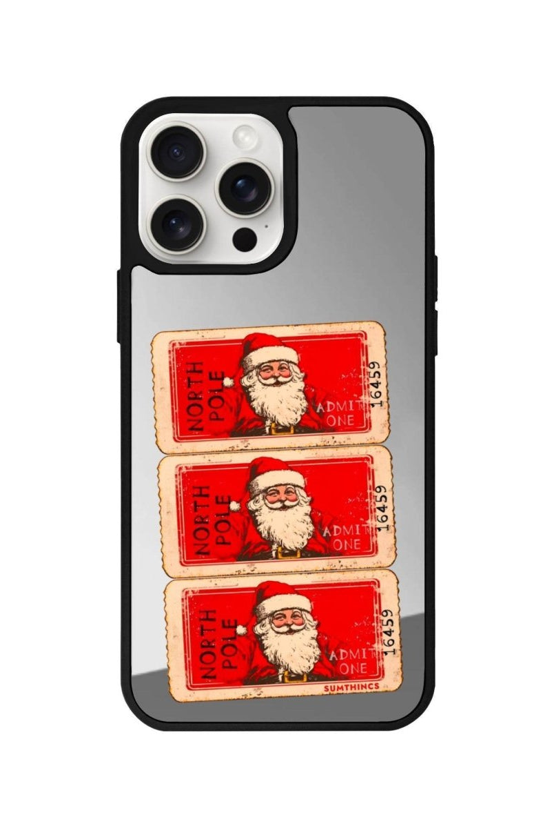 iPhone 14 Plus Northpole Ticket Mirror Aynalı Telefon Kılıfı Gümüş - SUMTHINCS