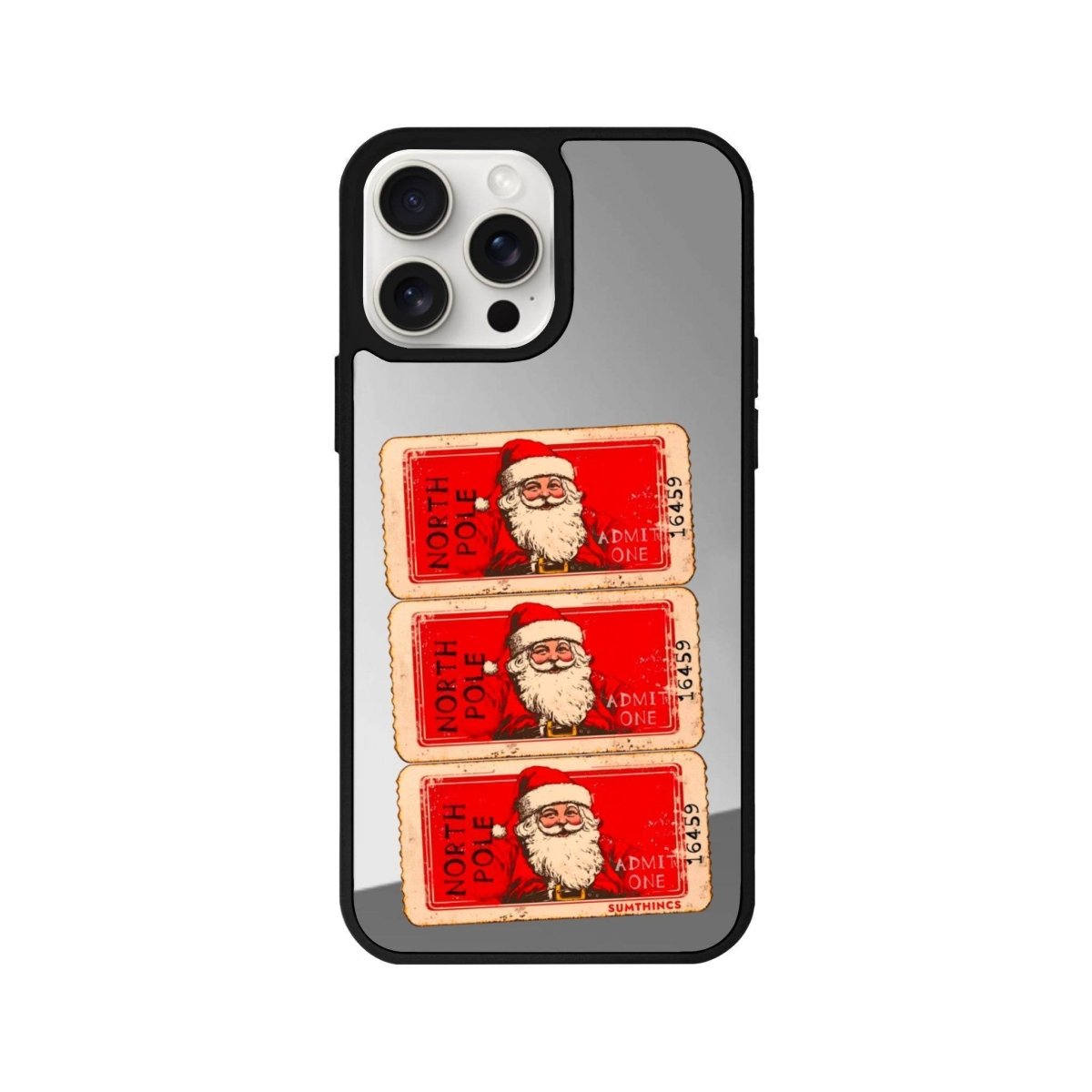 iPhone 14 Plus Northpole Ticket Mirror Aynalı Telefon Kılıfı Gümüş - SUMTHINCS