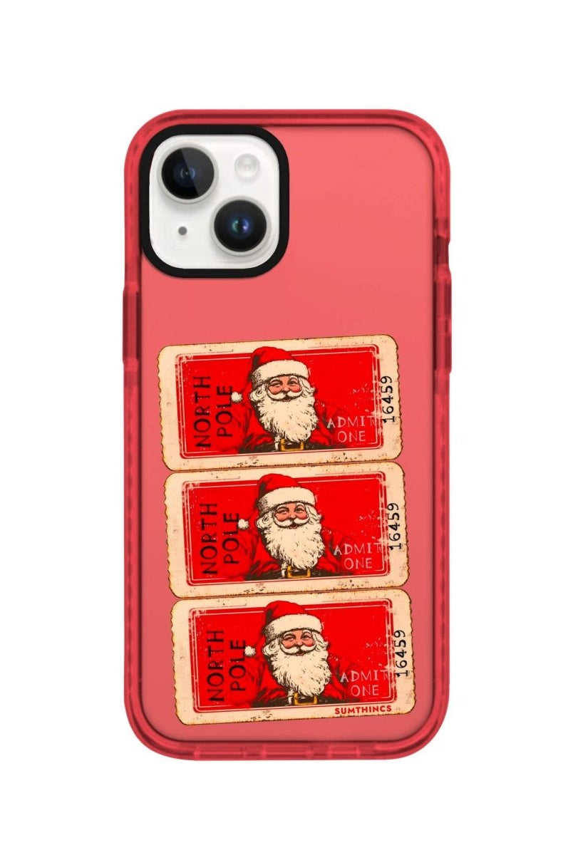 iPhone 14 Plus Northpole Ticket Procase Şeffaf Telefon Kılıfı Kırmızı - SUMTHINCS