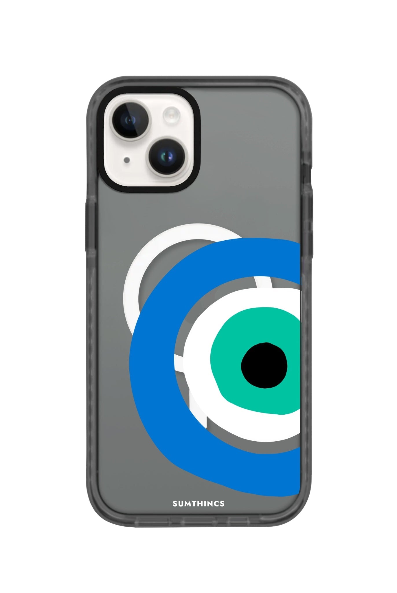 iPhone 14 Plus Ocean Eye Magsafe Procase Şeffaf Telefon Kılıfı Antrasit - SUMTHINCS