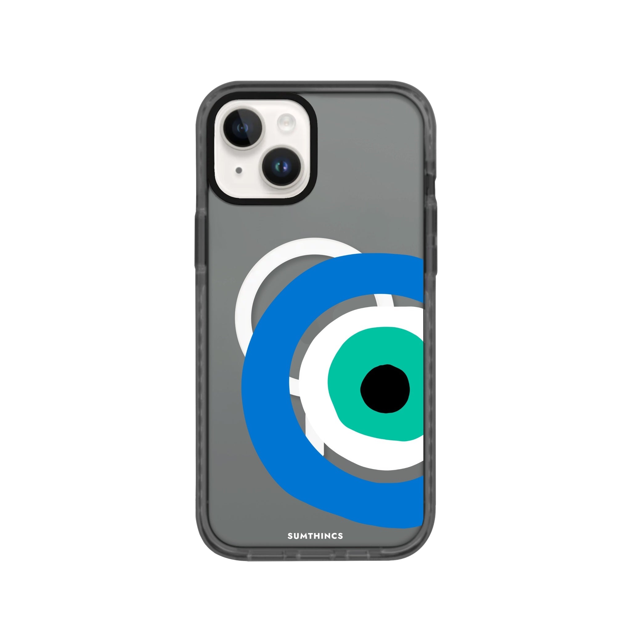 iPhone 14 Plus Ocean Eye Magsafe Procase Şeffaf Telefon Kılıfı Antrasit - SUMTHINCS