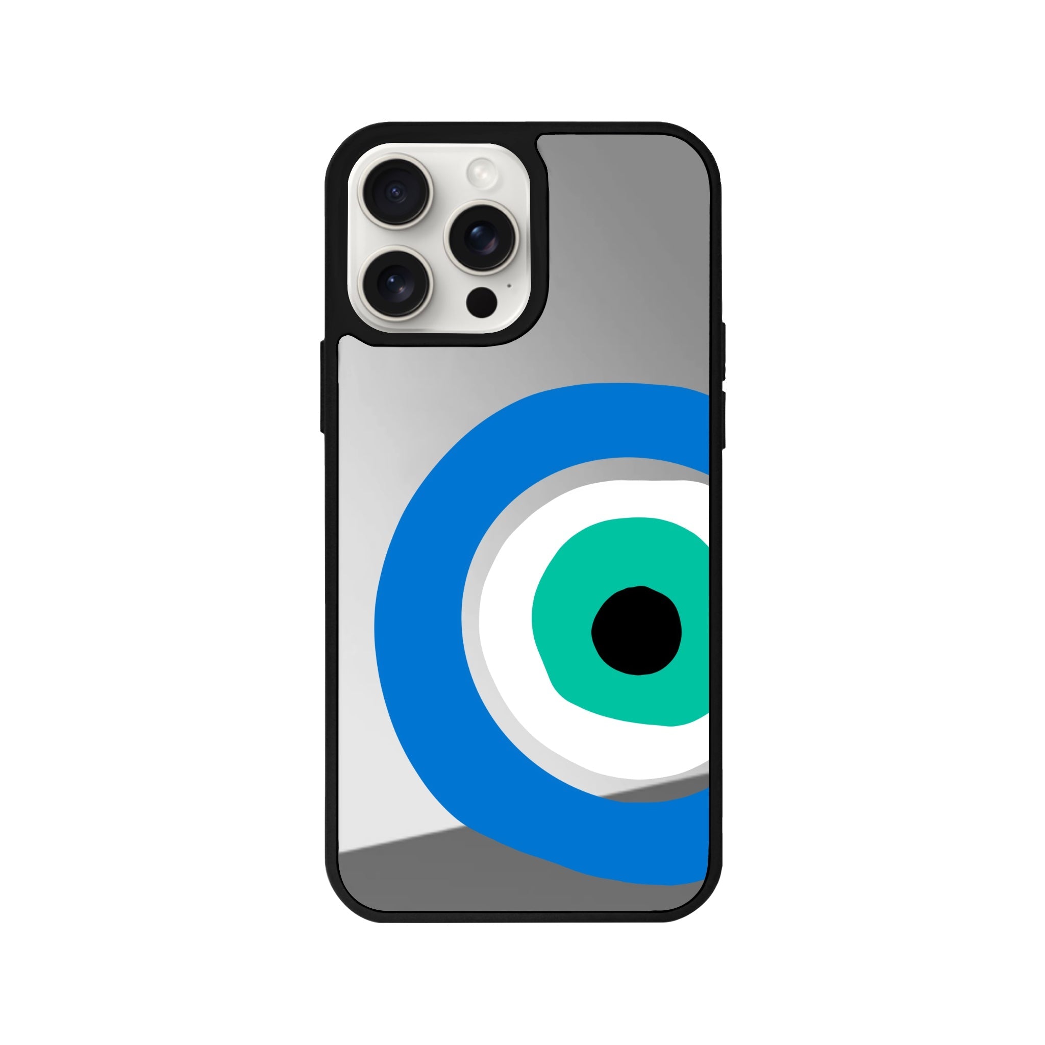 iPhone 14 Plus Ocean Eye Mirror Aynalı Telefon Kılıfı Gümüş - SUMTHINCS