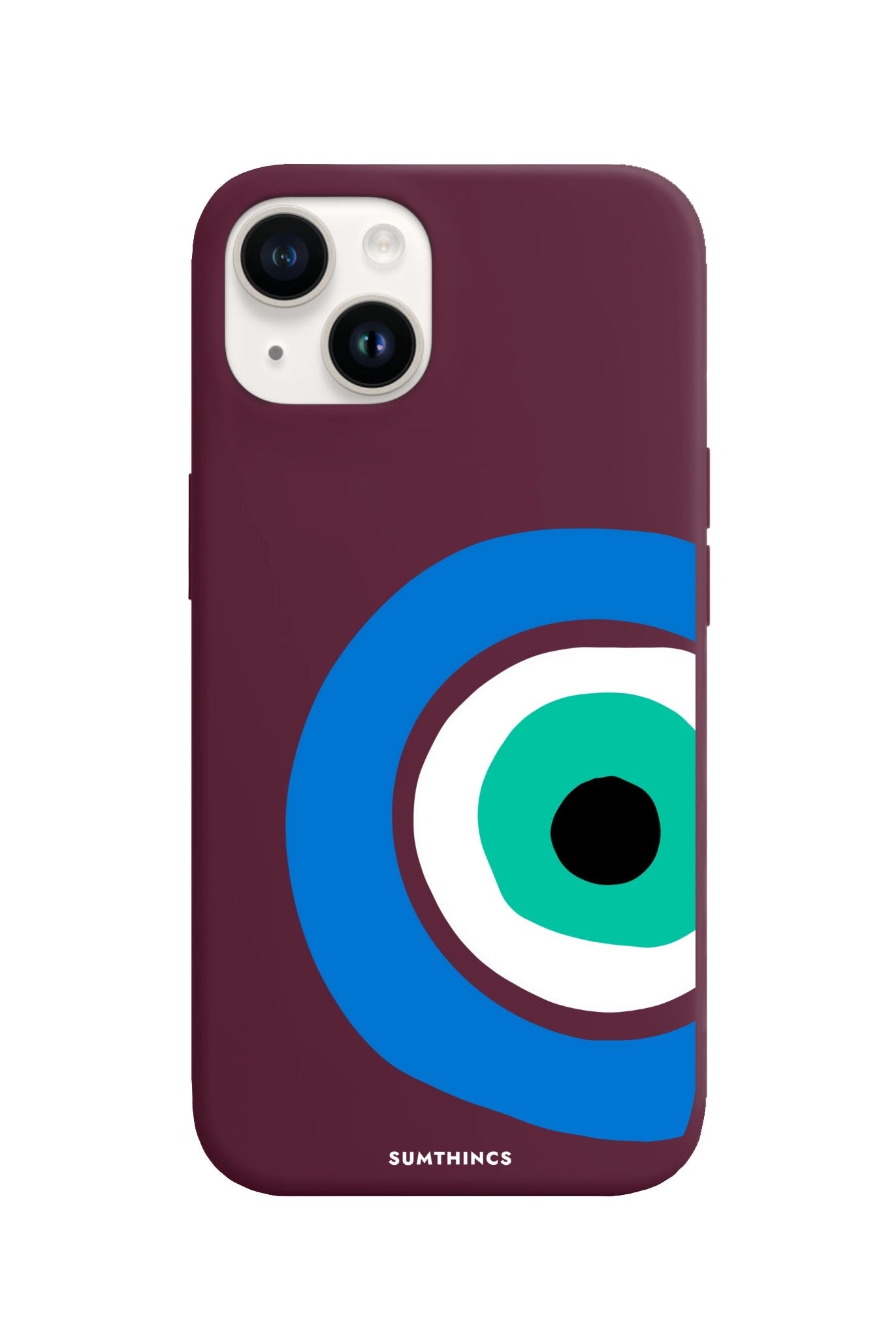 iPhone 14 Plus Ocean Eye Premium Telefon Kılıfı Bordo - SUMTHINCS