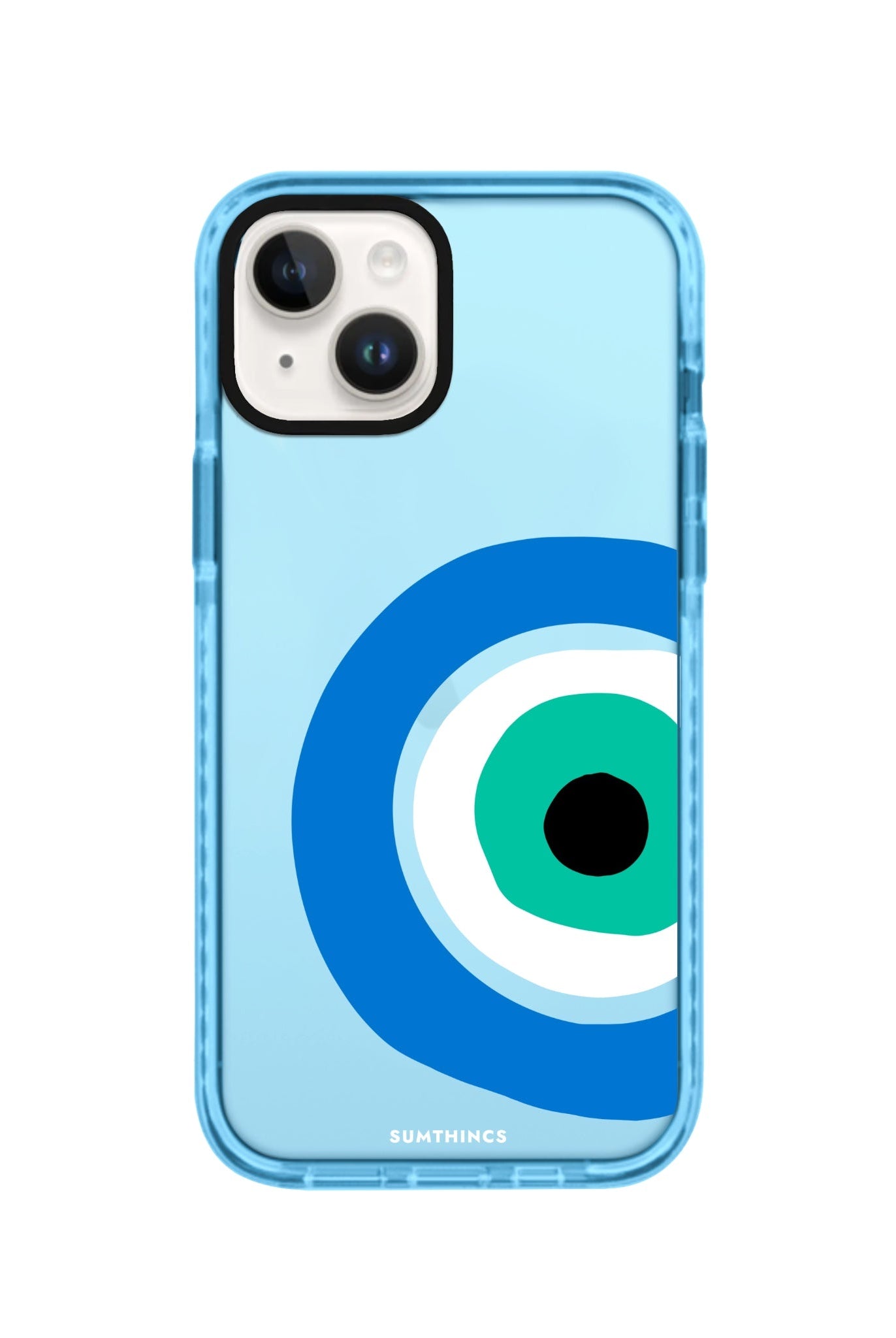 iPhone 14 Plus Ocean Eye Procase Şeffaf Telefon Kılıfı Mavi - SUMTHINCS
