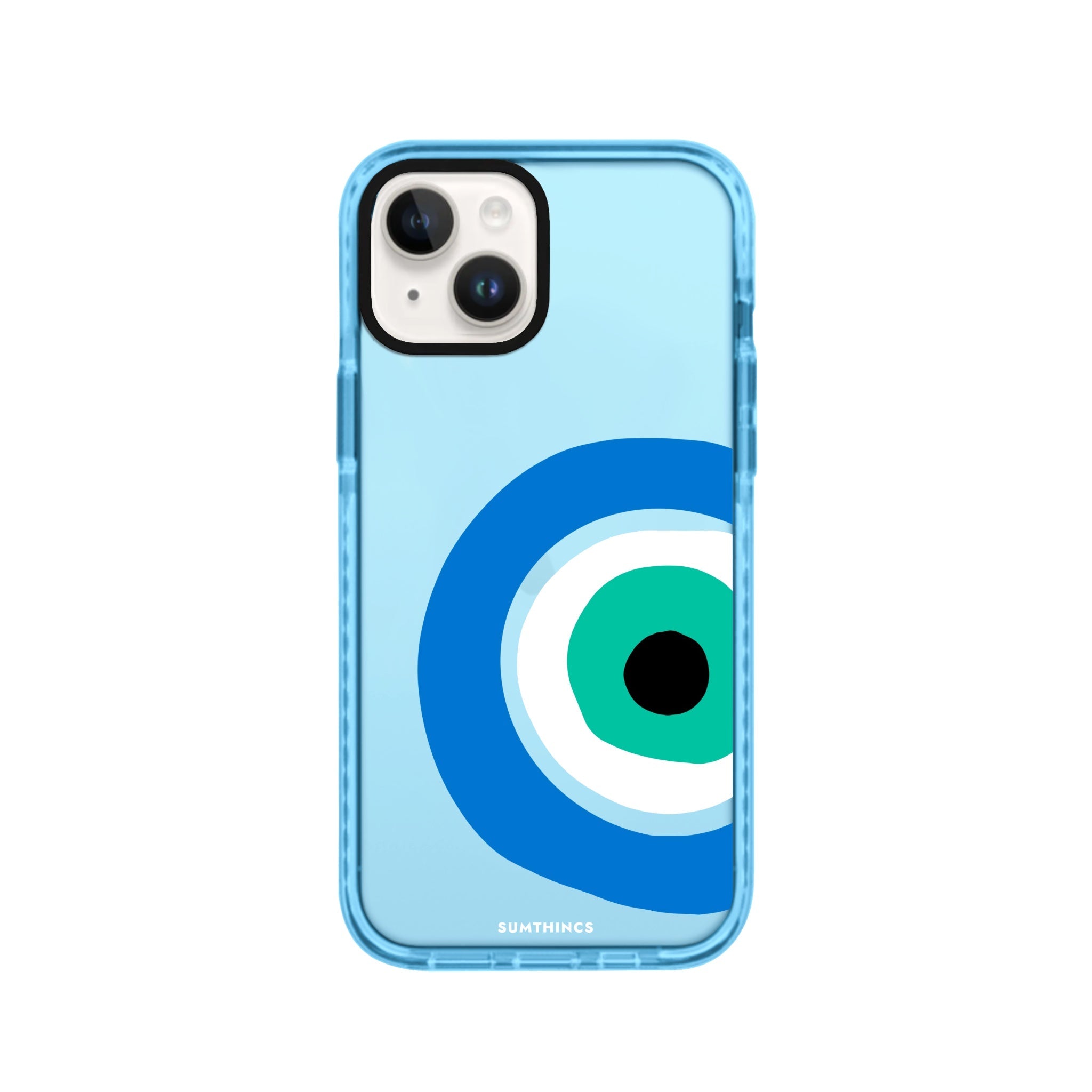iPhone 14 Plus Ocean Eye Procase Şeffaf Telefon Kılıfı Mavi - SUMTHINCS