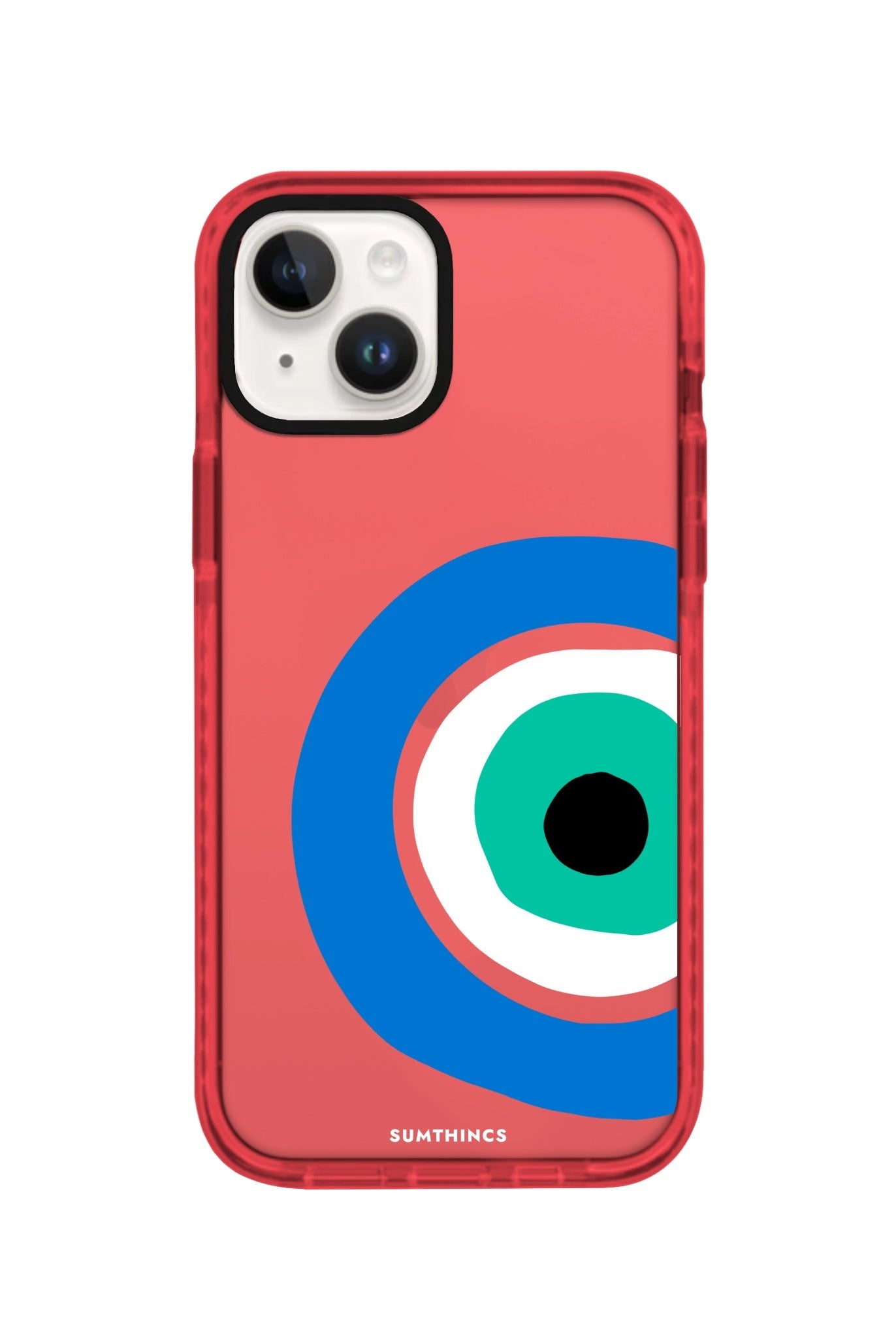 iPhone 14 Plus Ocean Eye Procase Şeffaf Telefon Kılıfı Kırmızı - SUMTHINCS