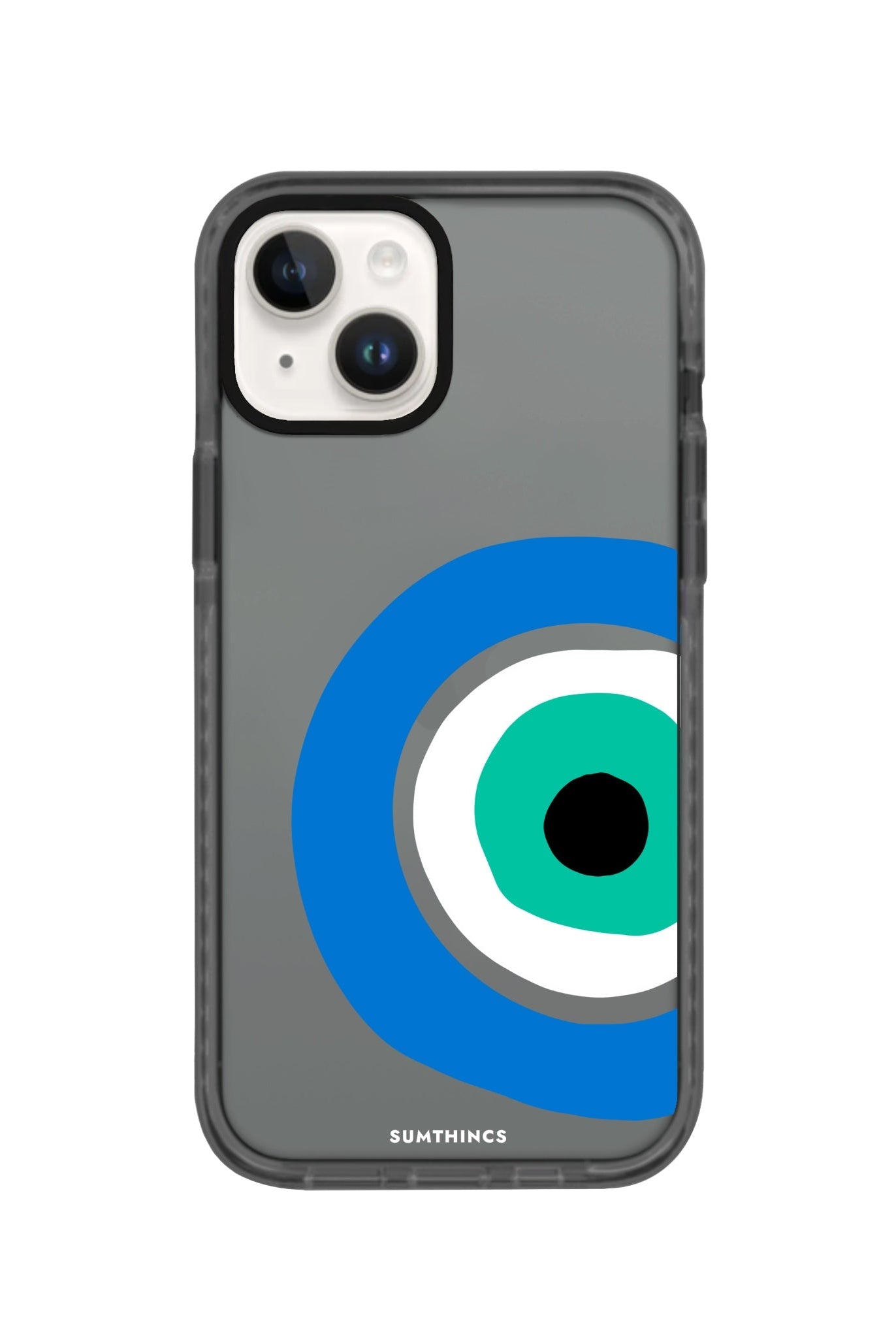 iPhone 14 Plus Ocean Eye Procase Şeffaf Telefon Kılıfı Antrasit - SUMTHINCS