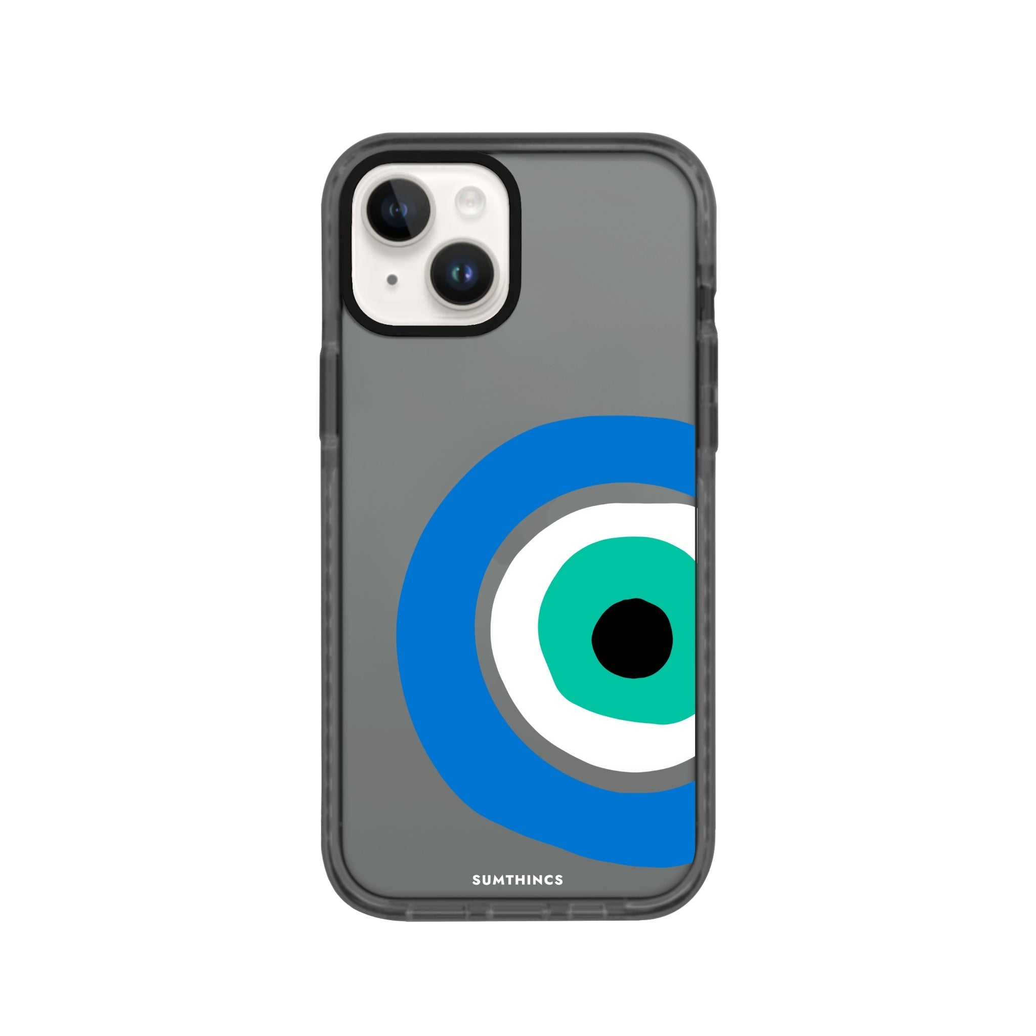 iPhone 14 Plus Ocean Eye Procase Şeffaf Telefon Kılıfı Antrasit - SUMTHINCS