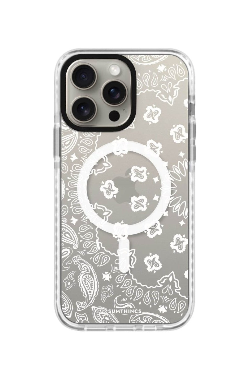 iPhone 14 Plus Paisley Magsafe Procase Şeffaf Telefon Kılıfı Beyaz Şeffaf - SUMTHINCS