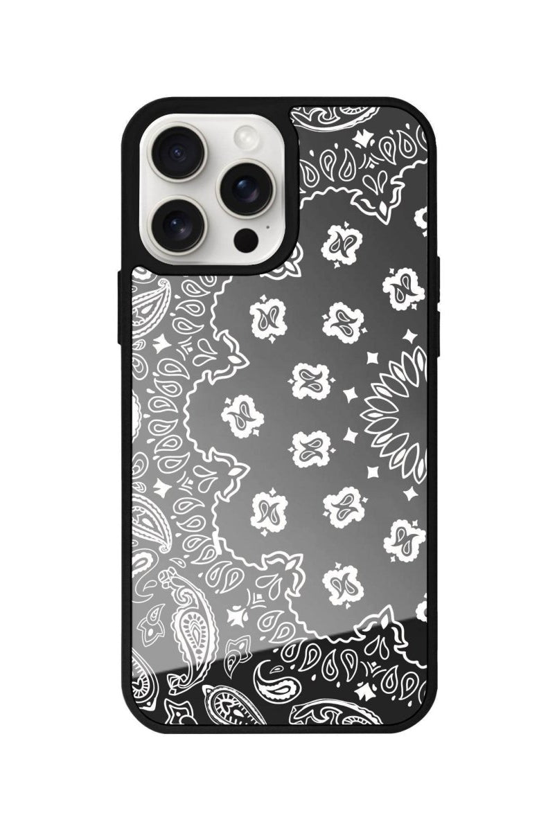 iPhone 14 Plus Paisley Mirror Aynalı Telefon Kılıfı Antrasit - SUMTHINCS