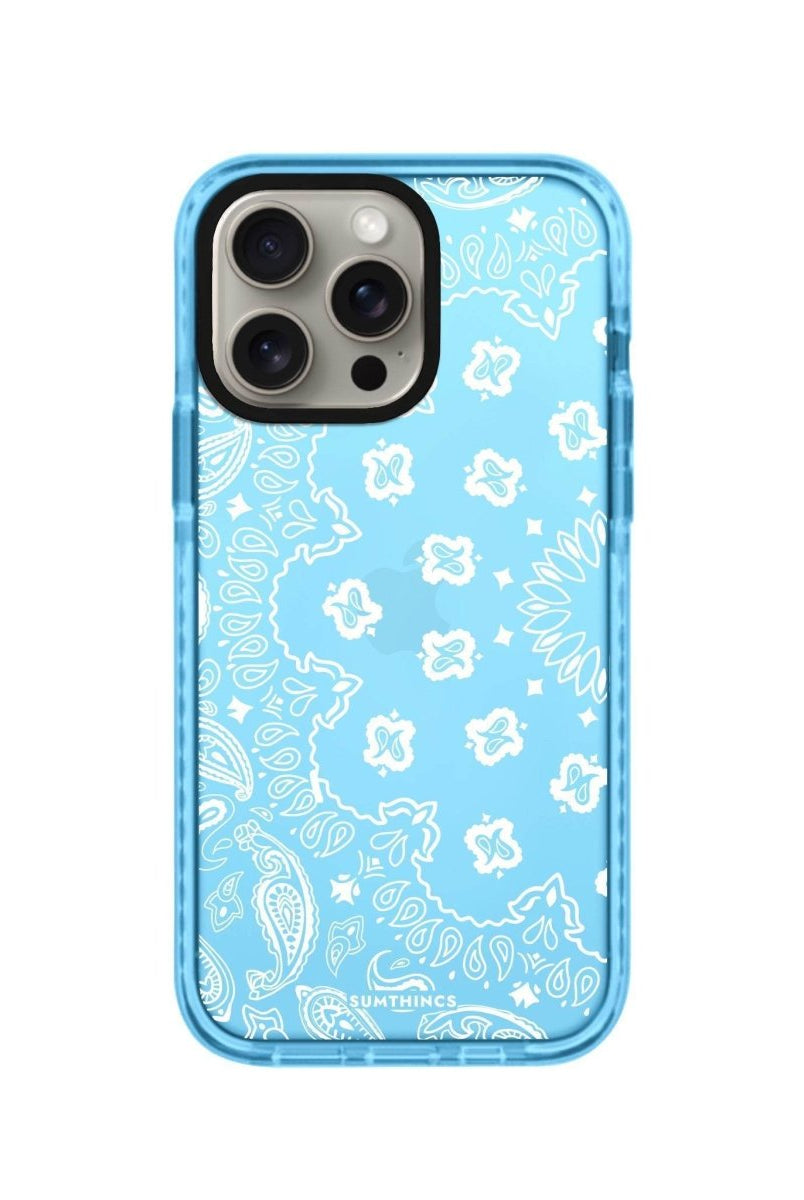 iPhone 14 Plus Paisley Procase Şeffaf Telefon Kılıfı Mavi - SUMTHINCS