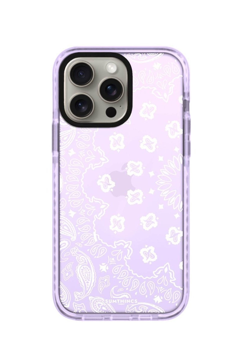 iPhone 14 Plus Paisley Procase Şeffaf Telefon Kılıfı Lila - SUMTHINCS