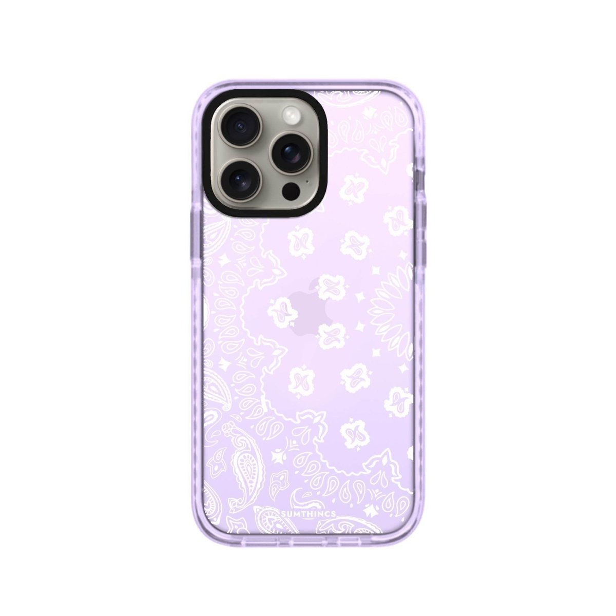 iPhone 14 Plus Paisley Procase Şeffaf Telefon Kılıfı Lila - SUMTHINCS