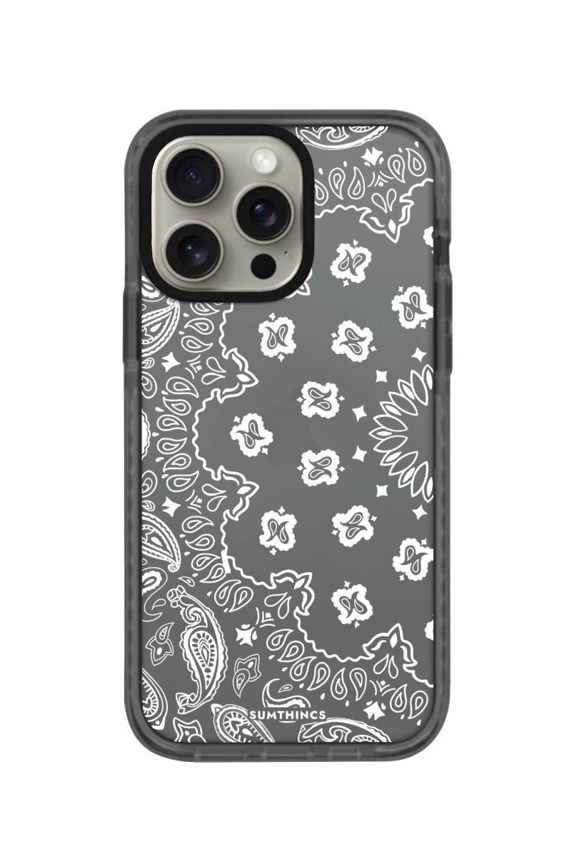 iPhone 14 Plus Paisley Procase Şeffaf Telefon Kılıfı Antrasit - SUMTHINCS