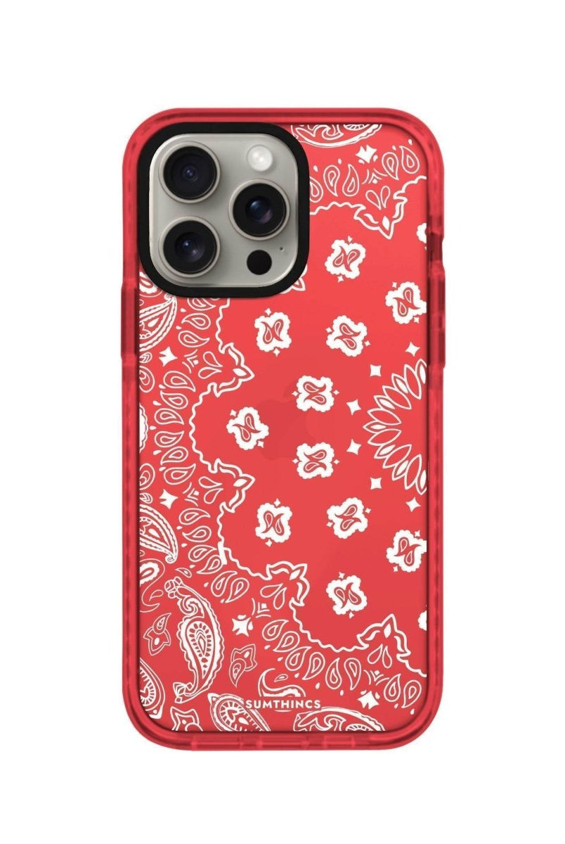 iPhone 14 Plus Paisley Procase Şeffaf Telefon Kılıfı Kırmızı - SUMTHINCS