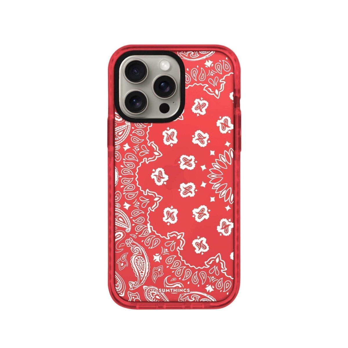 iPhone 14 Plus Paisley Procase Şeffaf Telefon Kılıfı Kırmızı - SUMTHINCS